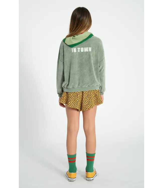 Shorts mustard animal print