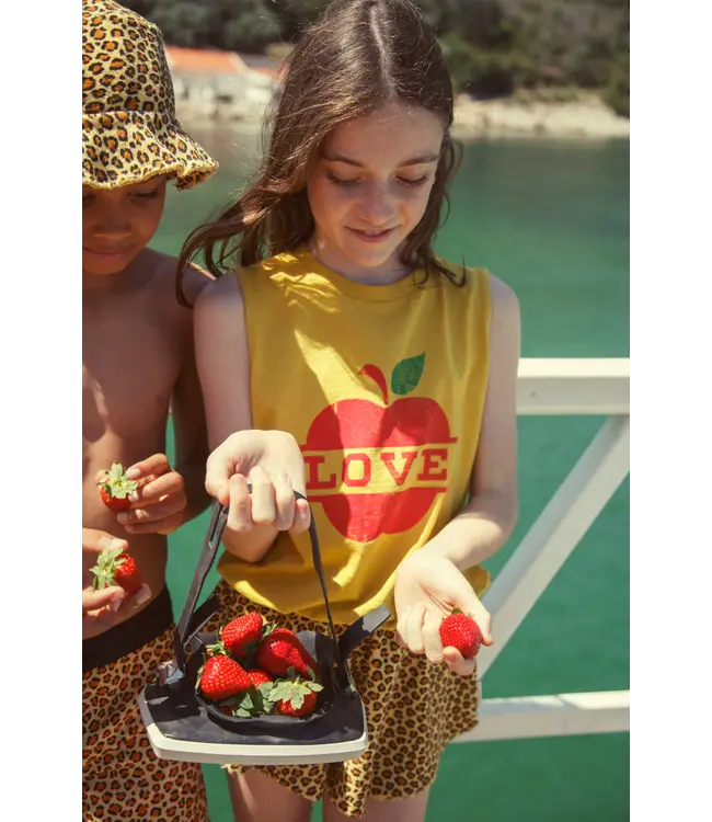 Shorts mustard animal print