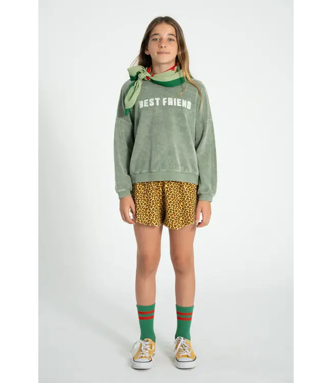 Shorts mustard animal print