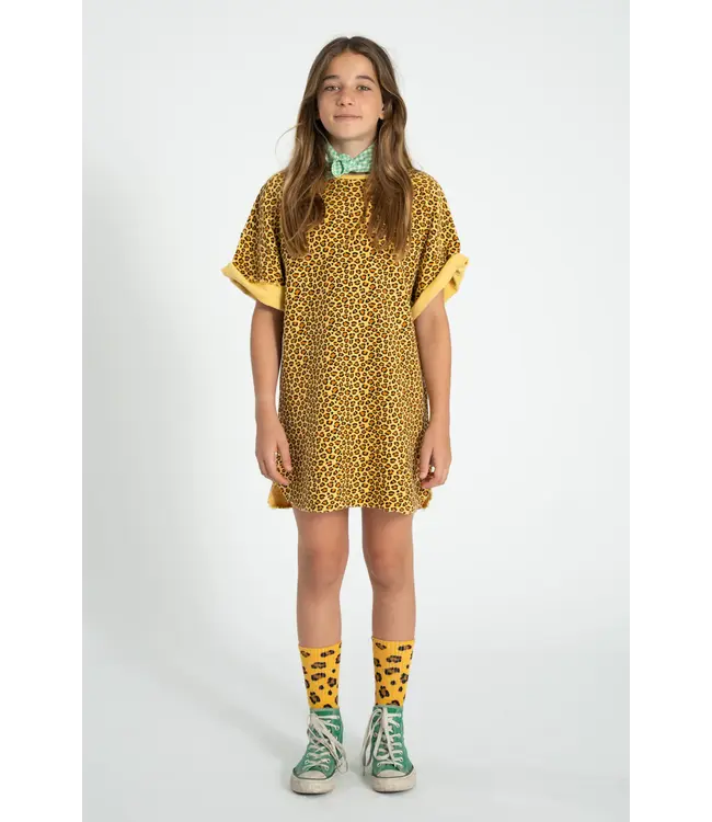 dress mustard animal print