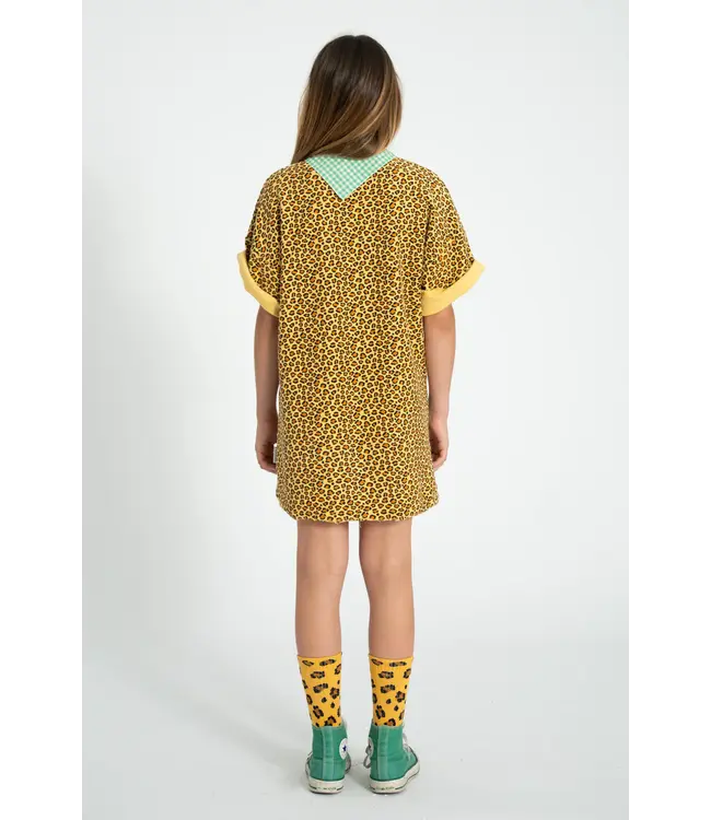 dress mustard animal print