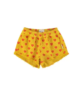 Piupiuchick short fringes mustard red hearts