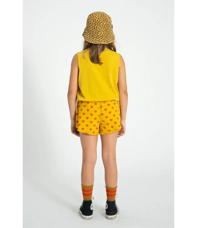 short fringes mustard red hearts