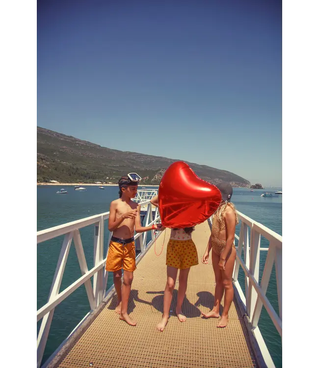 short fringes mustard red hearts