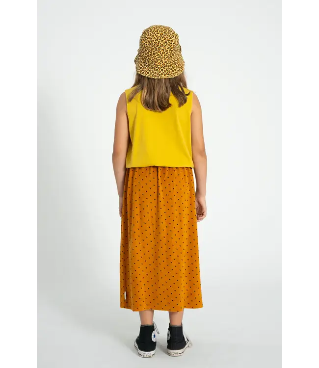 sleeveless top mustard w/apple