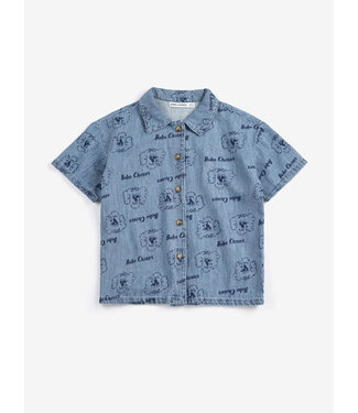 Bobo Choses Pickle The Dog all over denim shirt