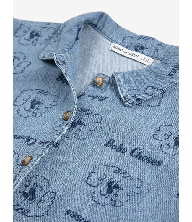 Choses Pickle The Dog all over denim shirt