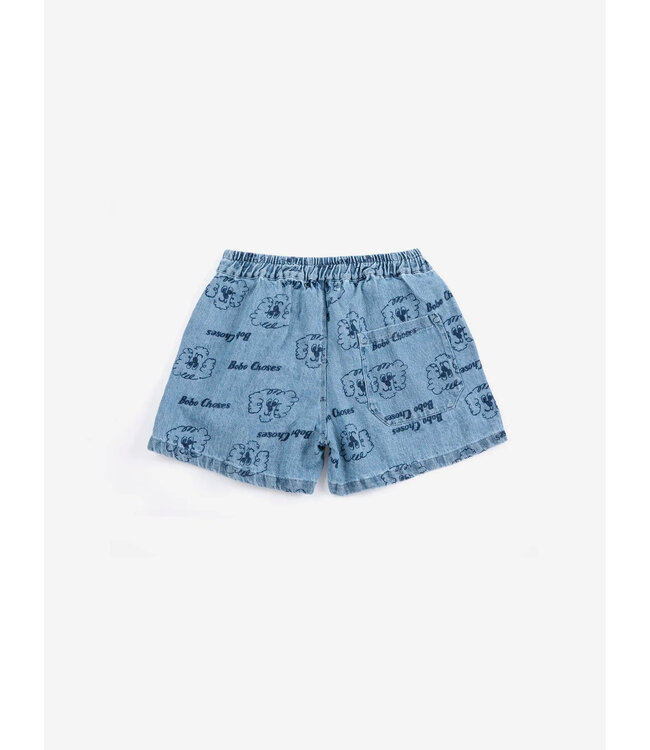 Choses Pickles The Dog all over denim short