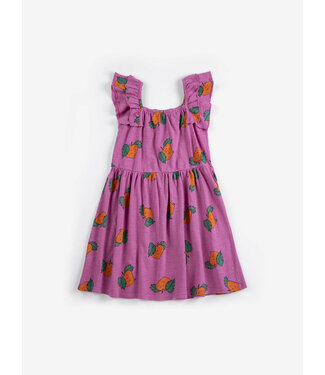 Bobo Choses Tangerine all over ruffled dress