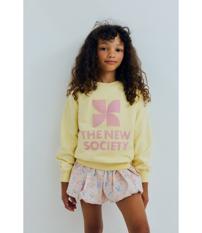 TNS logo sweatshirt soft lemon