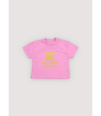 The new society TNS Logo T-shirt pink lavender