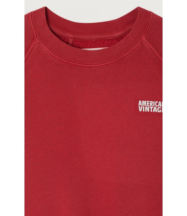 Izubird Sweat Ml Col Rond Cerise Vintage
