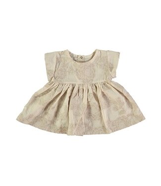 Pequeno Tocon Dress jackard bordado