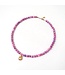 Necklace | Purple fuchsia shell