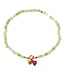 Necklace Seashelly hearts green