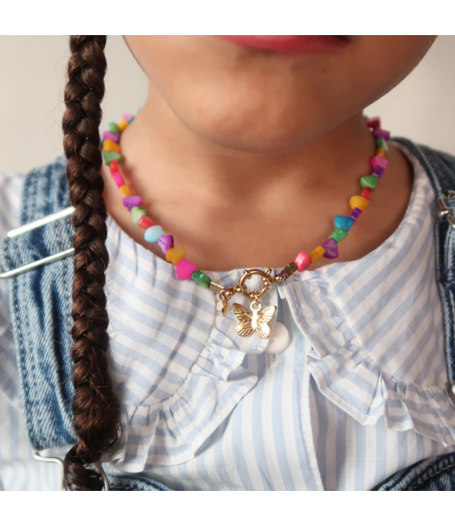 Necklace Seashelly hearts Colorfuls