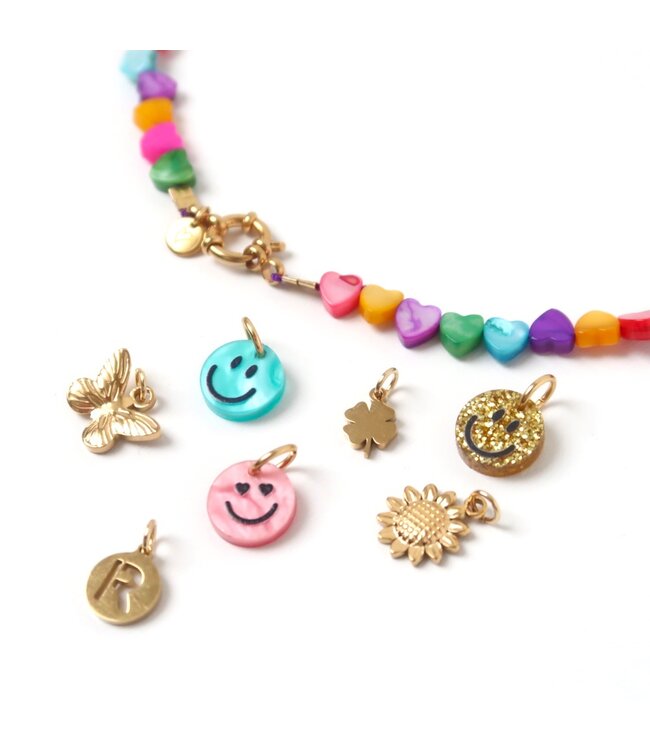 Necklace Seashelly hearts Colorfuls