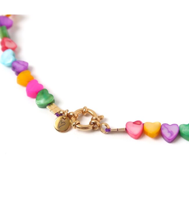 Necklace Seashelly hearts Colorfuls