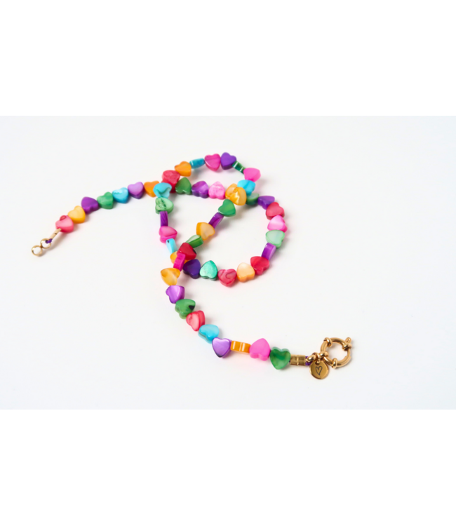 Necklace Seashelly hearts Colorfuls