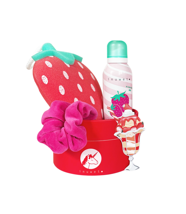 BATH SET STRAWBERRY sweet pink / 6