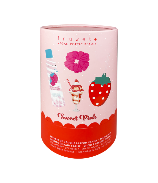 BATH SET STRAWBERRY sweet pink / 6