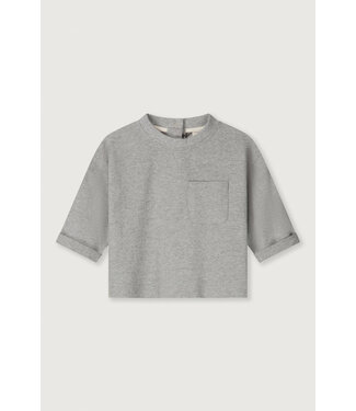 Gray label Baby L/S Pocket Tee GOTS 538 Stone Grey - Cream