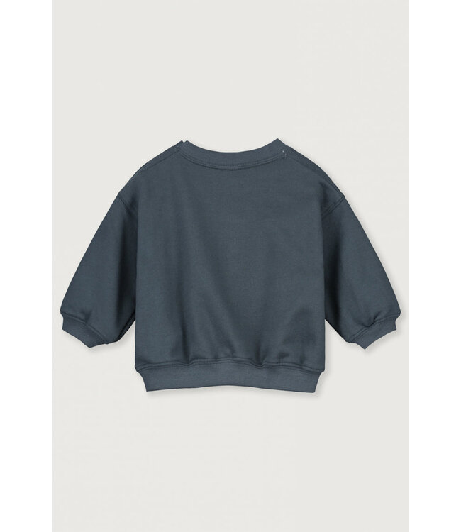 Baby Dropped Shoulder Sweater GOTS Blue Grey