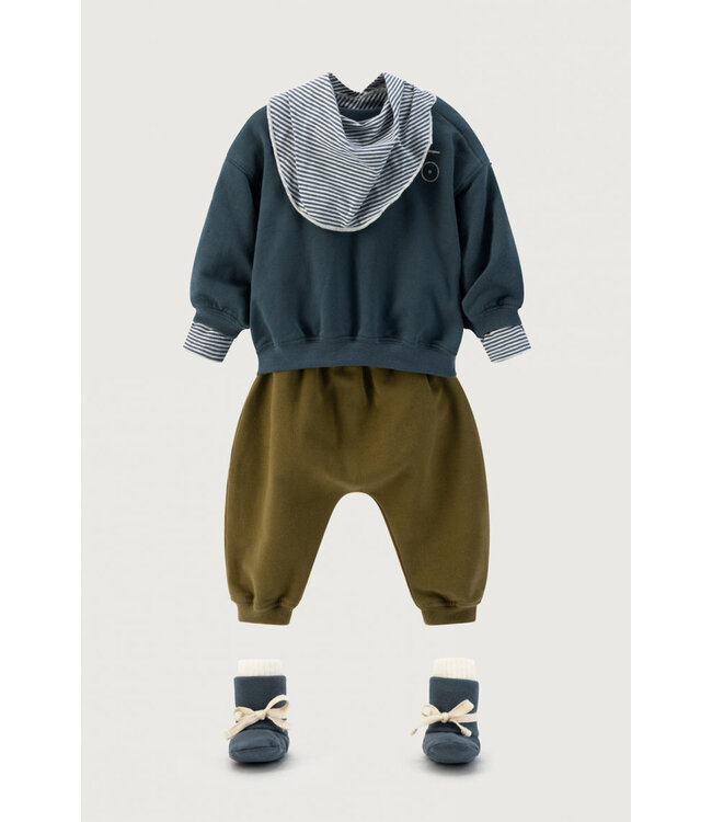 Baby Dropped Shoulder Sweater GOTS Blue Grey