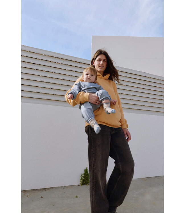 Baby Dropped Shoulder Sweater GOTS 519 Stone Grey