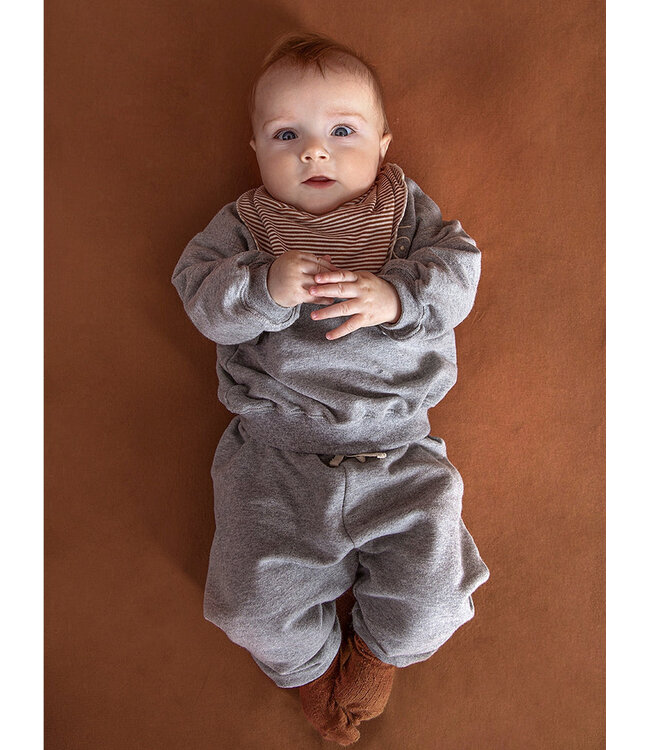 Baby Track Pants GOTS 505 Grey Melange