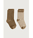 Ribbed Socks GOTS | 2-pack 531 Woody - Cream