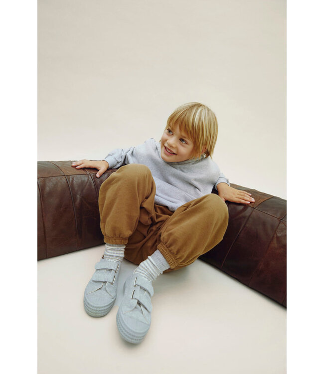 Ribbed Socks GOTS | 2-pack 506 Grey Melange - Cream