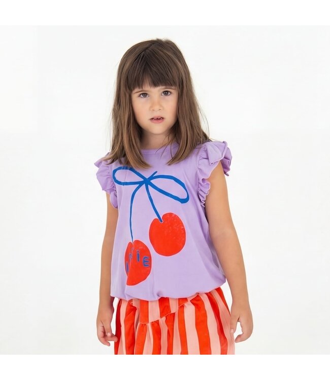 Ruffle slee tee Lotie Cherries