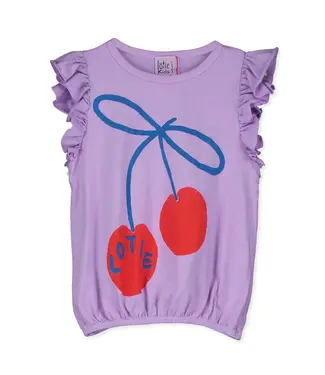 Lotiekids Ruffle slee tee Lotie Cherries
