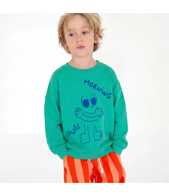 Sweatshirt Morning Hugs Green