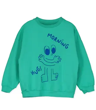 Lotiekids Sweatshirt Morning Hugs Green