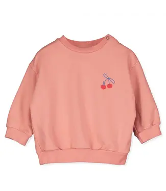 Lotiekids Baby Sweatshirt Embroidery Clay Pink