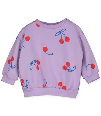 Lotiekids Baby Sweatshirt cherries allover Mauve