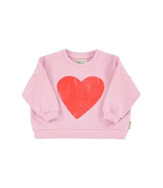 Piupiuchick Sweatshirt Lilac w/Red Heart print