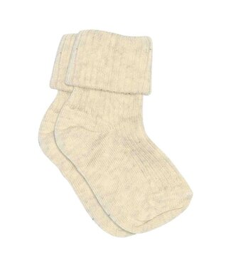 MP Denmark Cotton rib baby socks Creme Melange