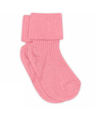 MP Denmark Cotton rib baby socks Pink Cosmos