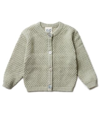 Puri organic Cardigan Popcorn Pistachio