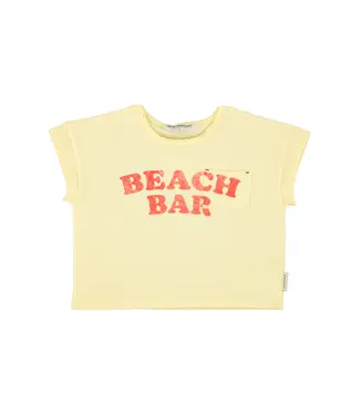 Piupiuchick Piupiuchick t-shirt light yellow beach bar print