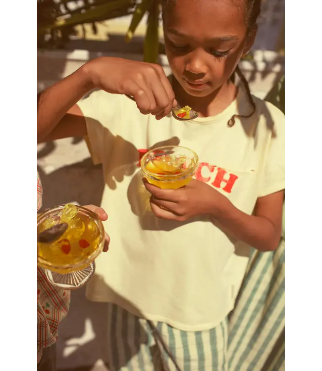 Piupiuchick t-shirt light yellow beach bar print