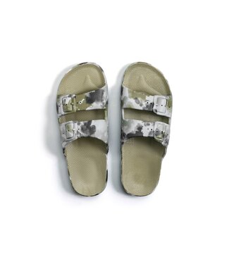 Freedom moses slipper - Bandhani khaki