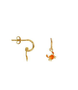 Bibi Camille crab hoop stud earring