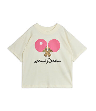 Mini Rodini Table tennis sp SS tee. White