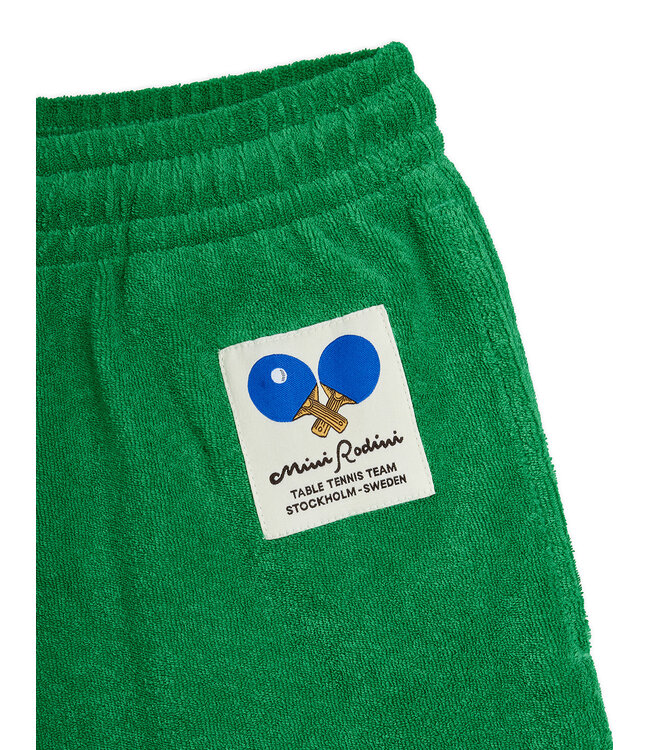 MR tennis patch terry shorts green