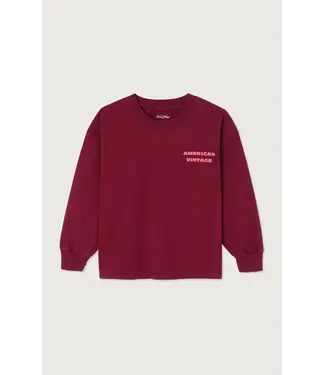 American Vintage T-Shirt Fizvalley Burgundy Vintage
