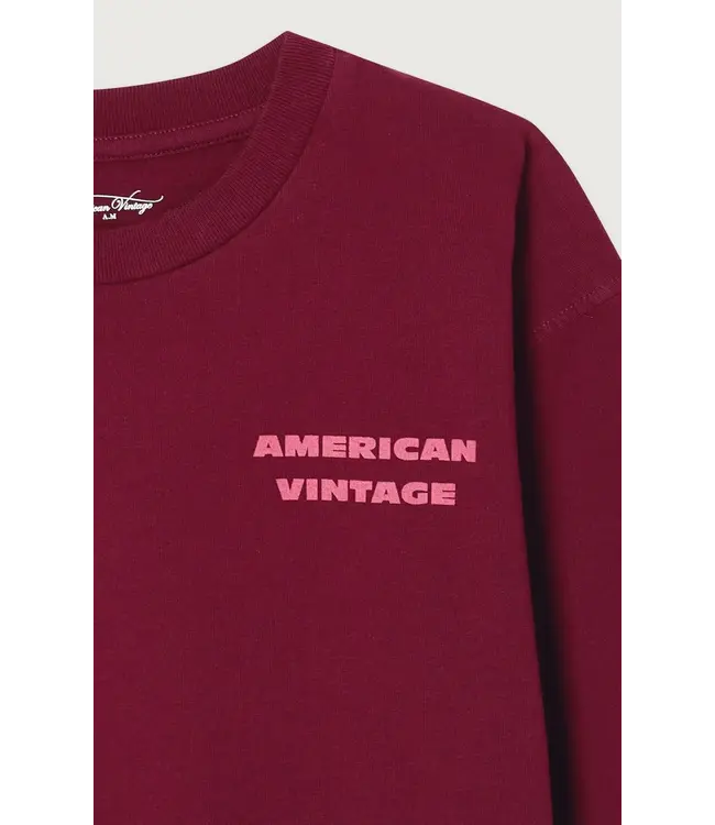 T-Shirt Fizvalley Burgundy Vintage